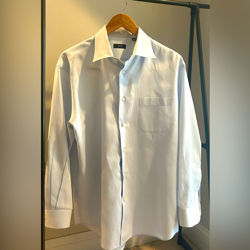 Mens Hugo Boss Blue Dress Shirt.